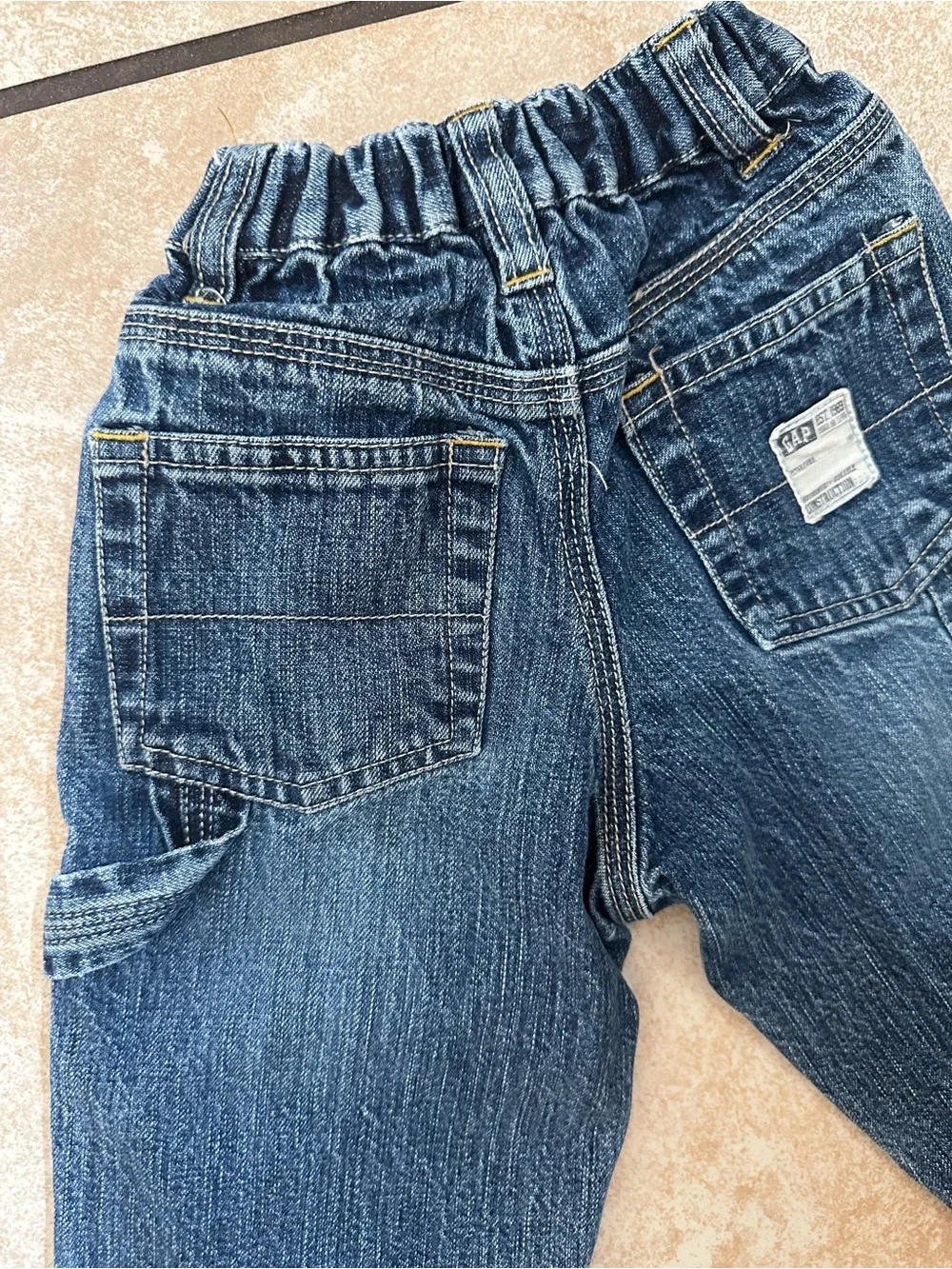 Y2K 2004 GAP Dark Blue Denim Toddler Pull-On Jeans